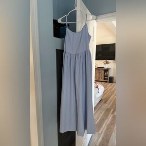 Light Blue Spaghetti Strap Maxi Dress
